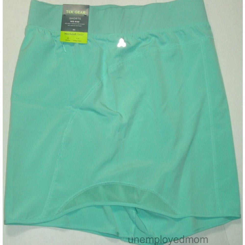 Women's Workout Shorts Mid Rise Multi Purpose Zip Pockets Short Trousers 4X